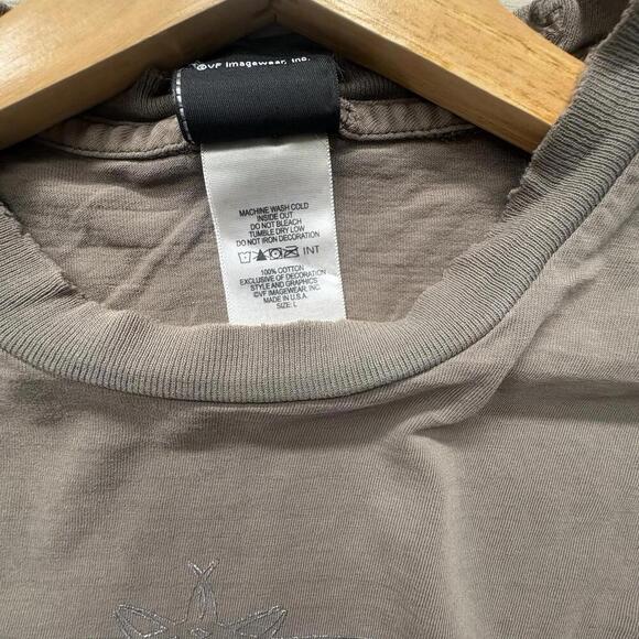 VTG Harley-Davidson Orlando T-Shirt Brown USA Made Flame Size L Y2K Disdressed - Picture 4 of 7